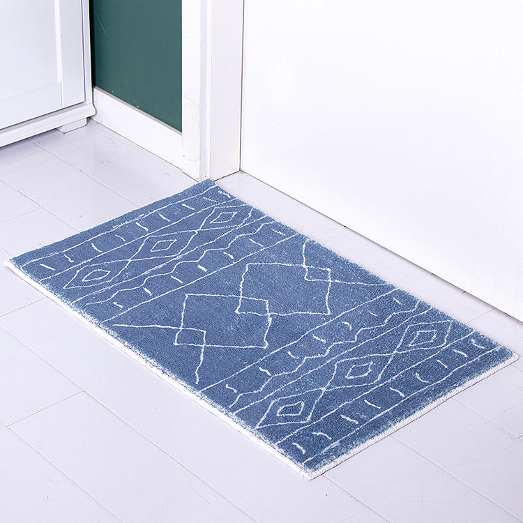 Weicher Hochflor-Badematten-Teppich mit Berber‑inspiriertem Rhombenmuster Karnz