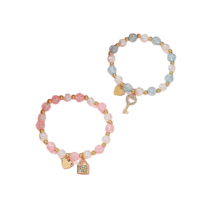 Verspieltes Armbandset mit Herz- und Schlüsseldesign Karnz