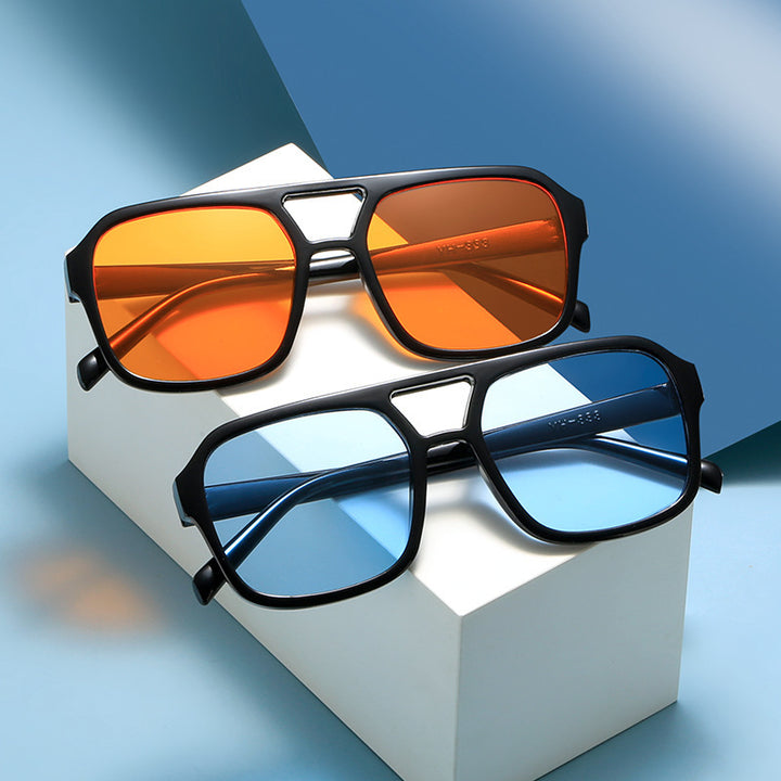 Klare Linse Quadratrahmen Sonnenbrille Karnz