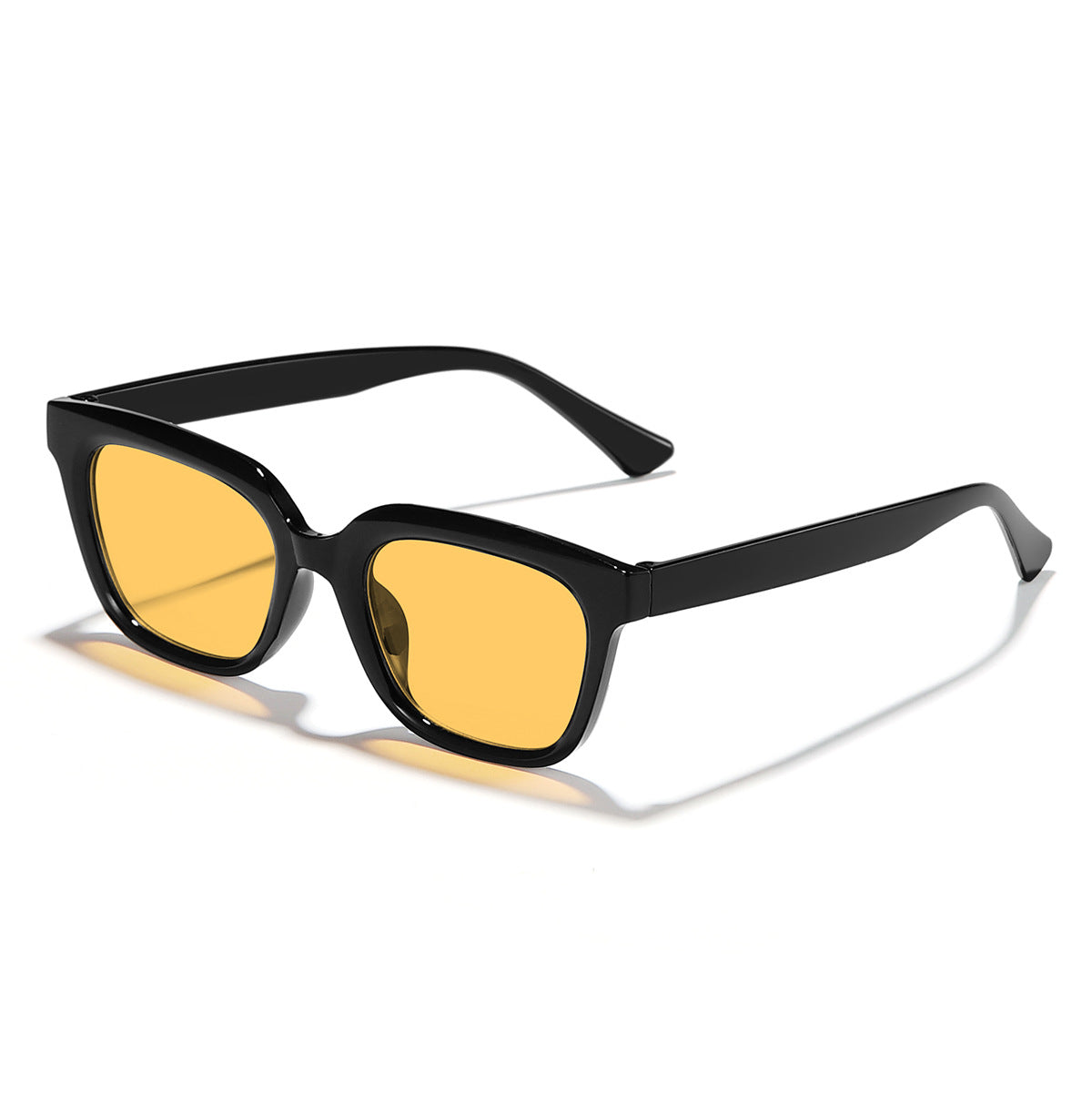 Damen Moderne quadratische Sonnenbrille mit stilvollem Transparenzrahmen Karnz