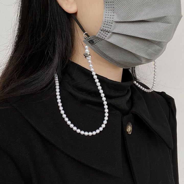 Elegante Perlen-Detail Brillenketten Karnz