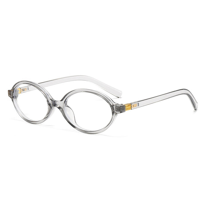 Damen modische ovale Brille mit goldenen Akzenten Karnz