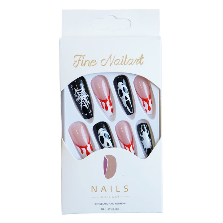 Künstlerisch vom Horror inspiriertes Press-On Nail Set