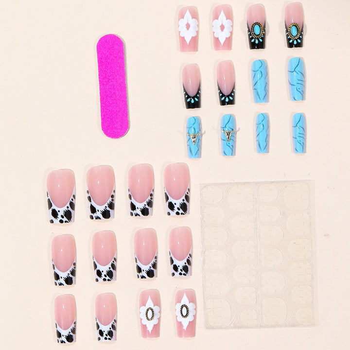 Bohemian Floral Nagelkunst Erweiterungen Karnz