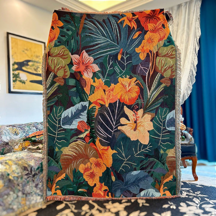 Florale Sofa-Wurfdecke