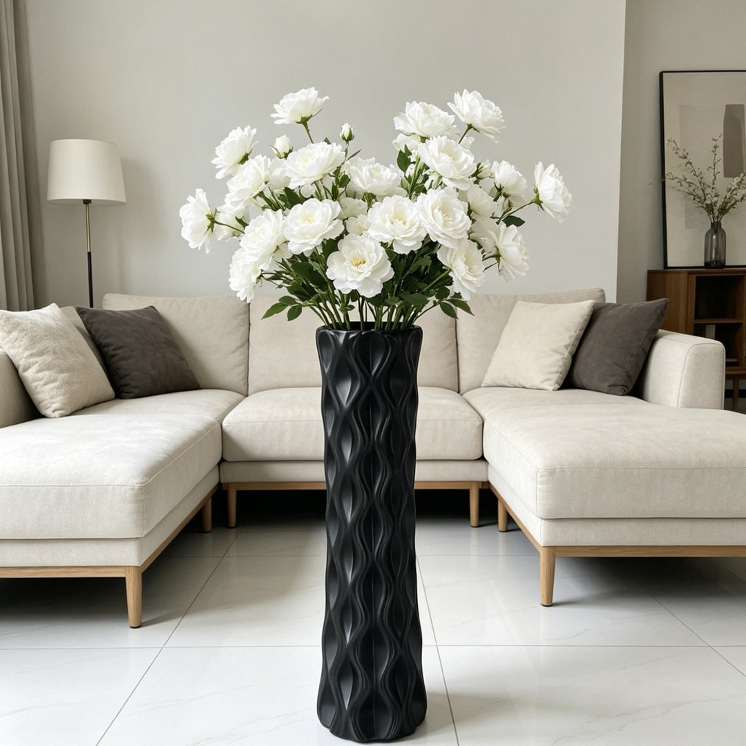 Skulpturales Wellendesign Blumentopf Karnz
