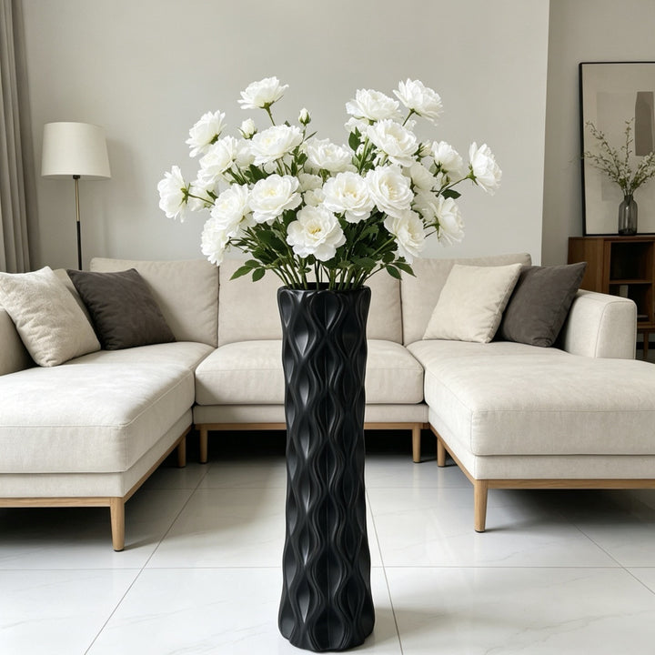 Skulpturales Wellendesign Blumentopf Karnz