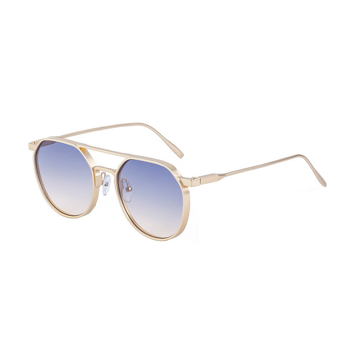 Damen modische Sonnenbrille im stilvollen runden Design Karnz