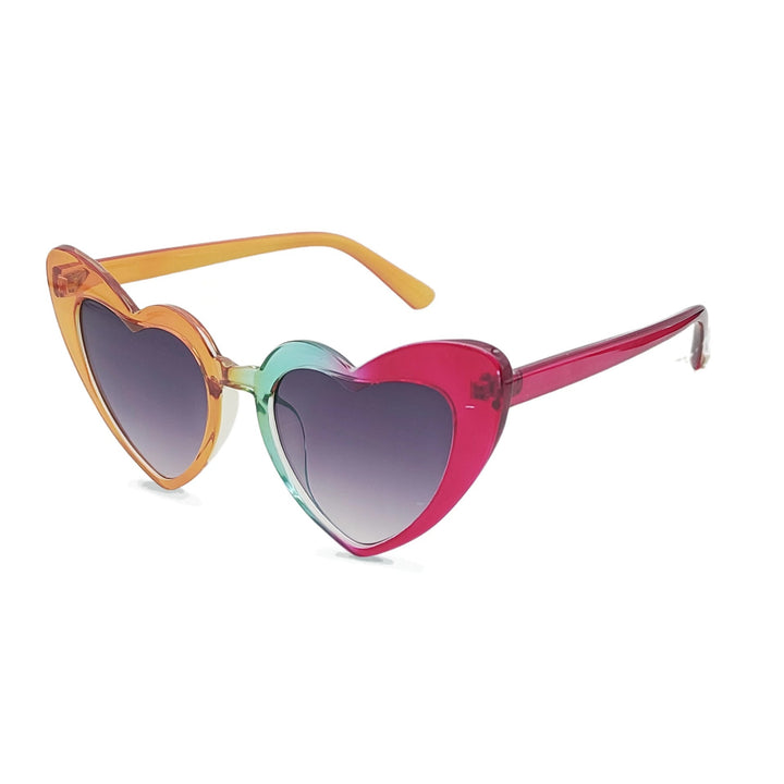Damen Herzförmige Sonnenbrille mit UV-Schutz und hochwertiger Folienverarbeitung Karnz