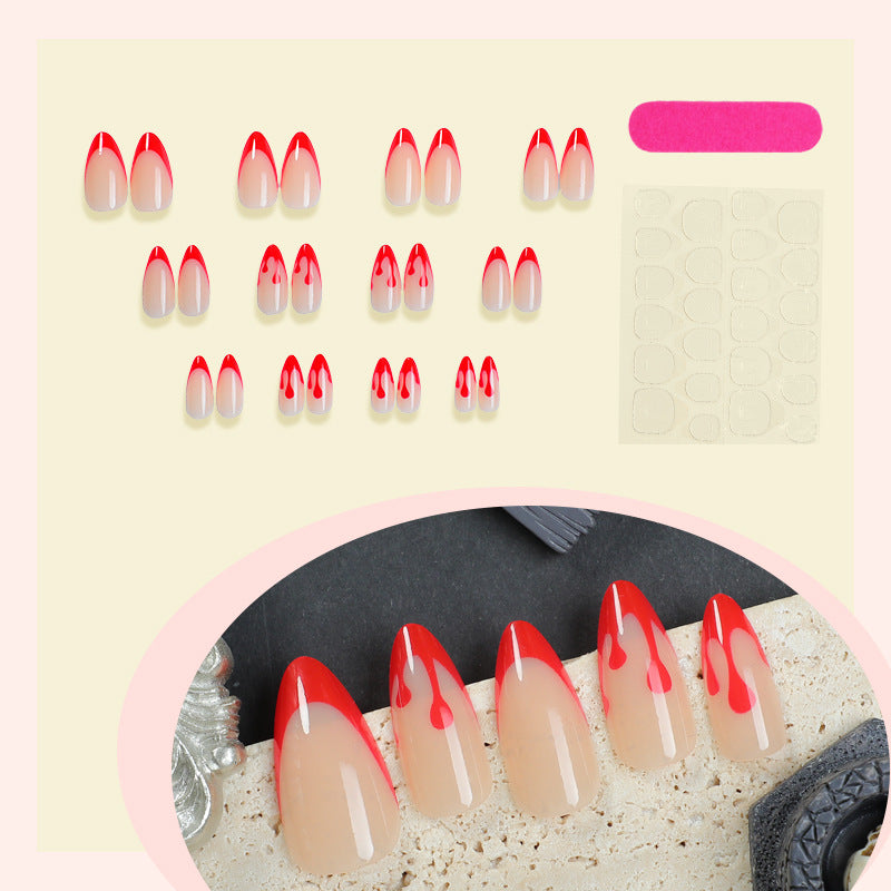 Premium Künstlerische Press-On Nagelset Karnz