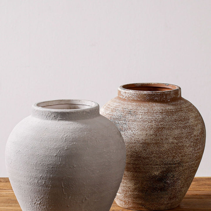 Handgefertigte Terrakotta Vase Karnz