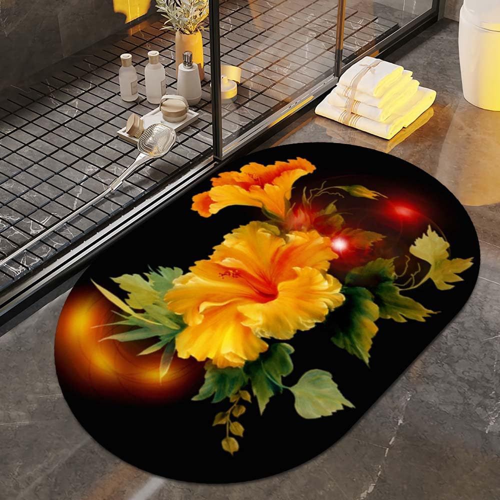 Florale Kunst Badematte Karnz