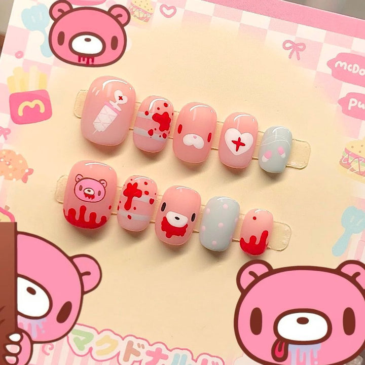 Künstlerisches Kaffee-inspiriertes Press-On Nagelkunst Set Karnz