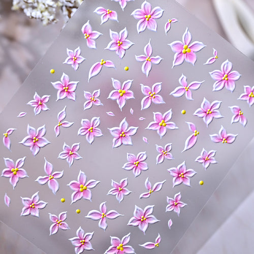 Florale Nagelkunst Dekorationsaufkleber