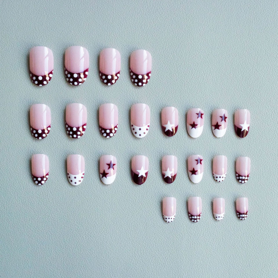 Künstlerisches Stern- und Punkt-Nagelkunst-Set