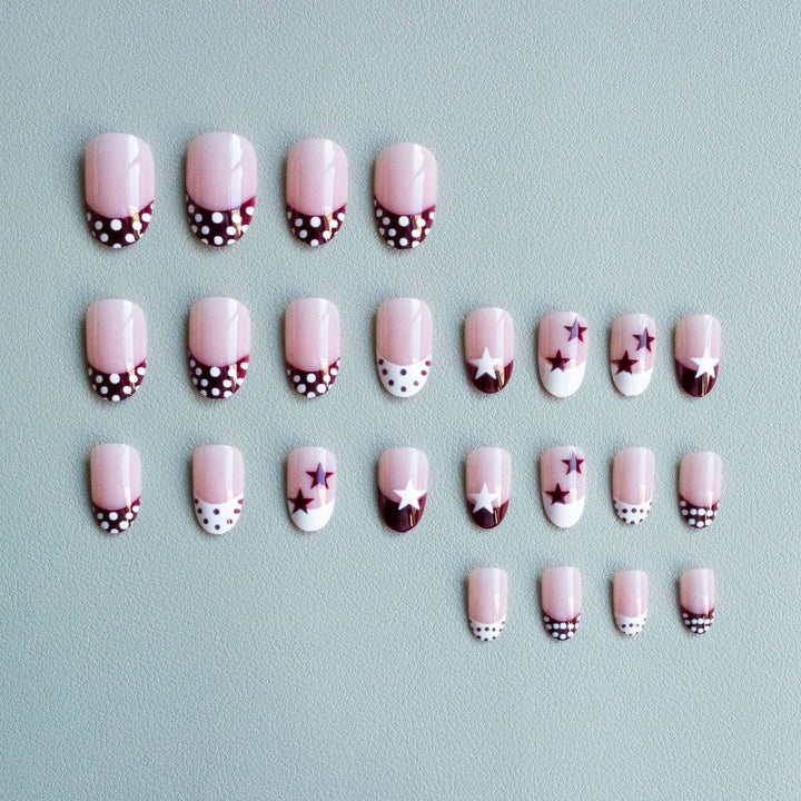 Künstlerisches Stern- und Punkt-Nagelkunst-Set