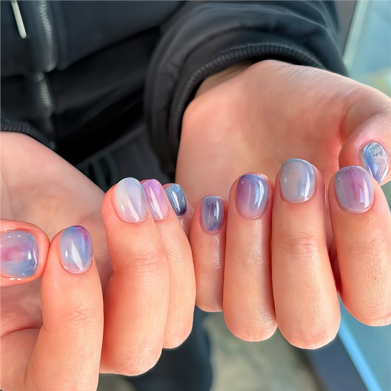 Künstlerische Ombre Nagelkunst Extensions Karnz