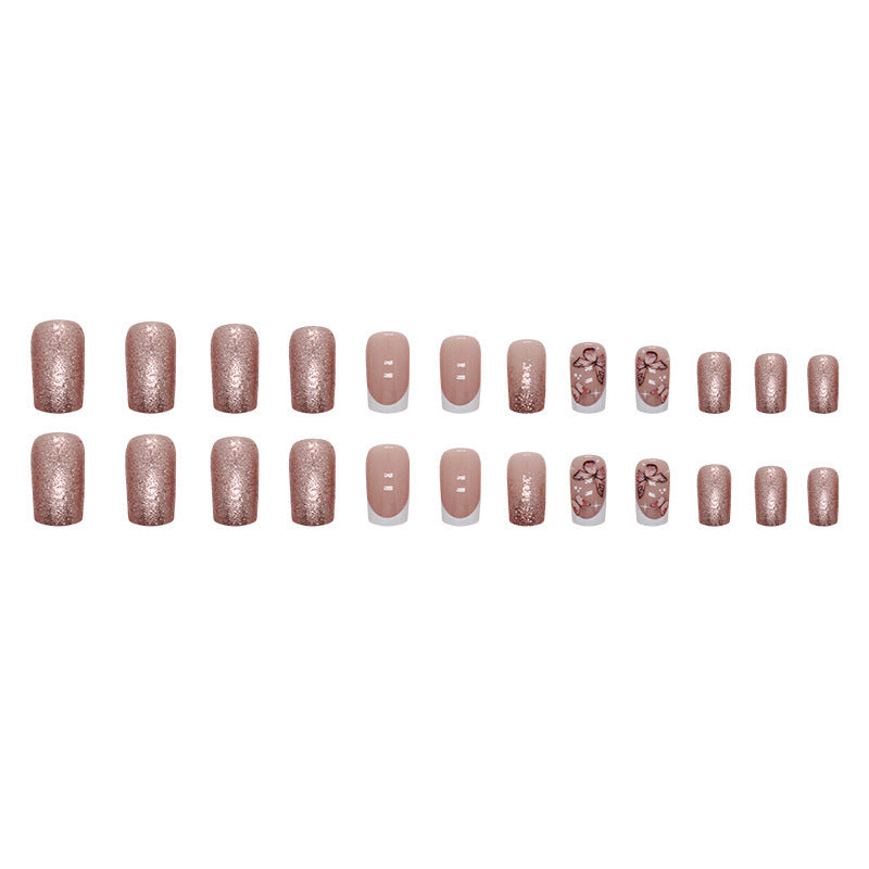 Dekorative Schmetterling- und Glitter-Nagelkunst Karnz