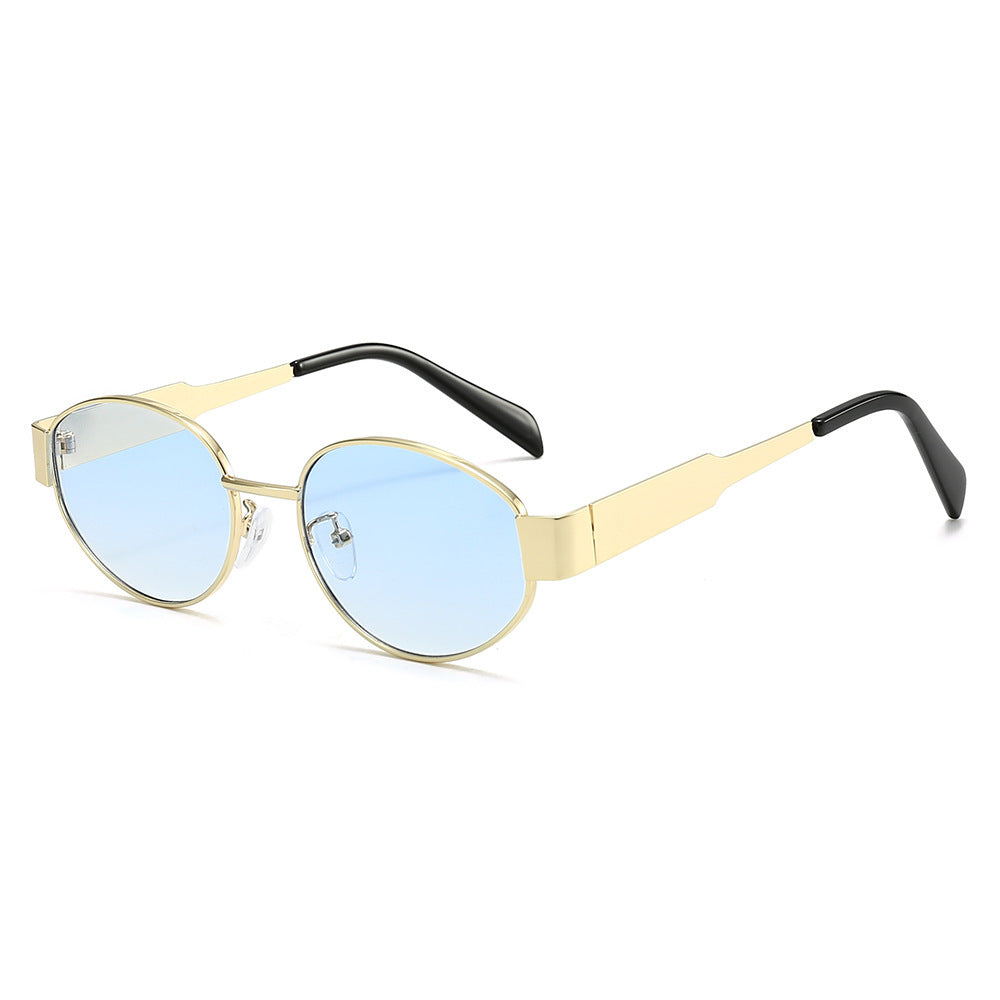 Modische Übergroße Sonnenbrille mit Metallrahmen Karnz