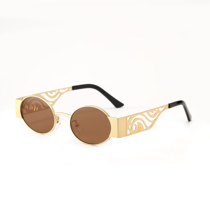 Damen modische runde Sonnenbrille mit außergewöhnlichem Design Karnz
