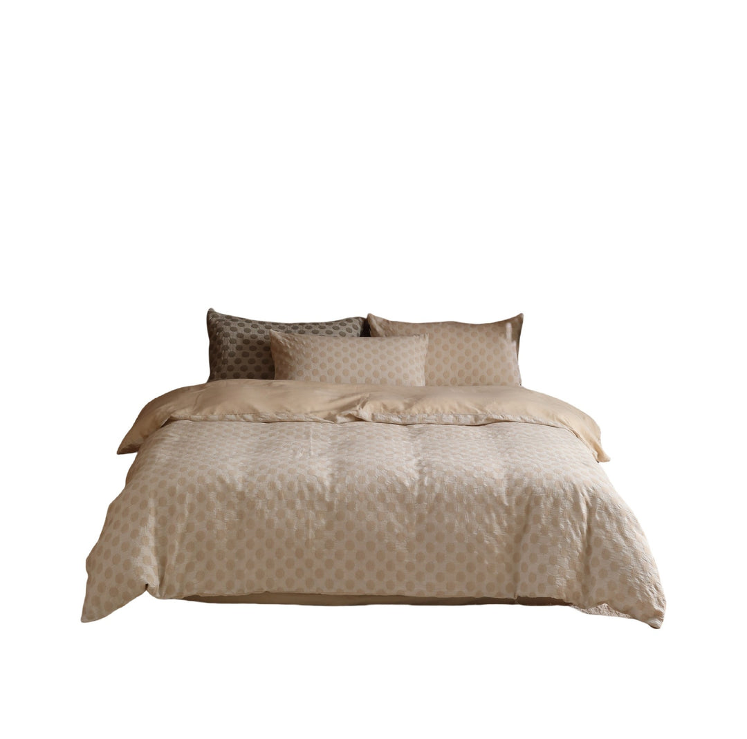 Luxus Jacquard Pünktchen Bettbezug Set