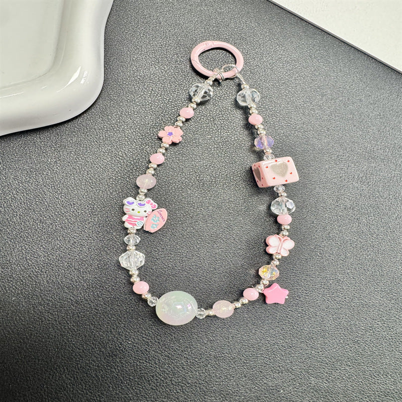 Dekorativer Charm Perlen Handy-Kette Karnz