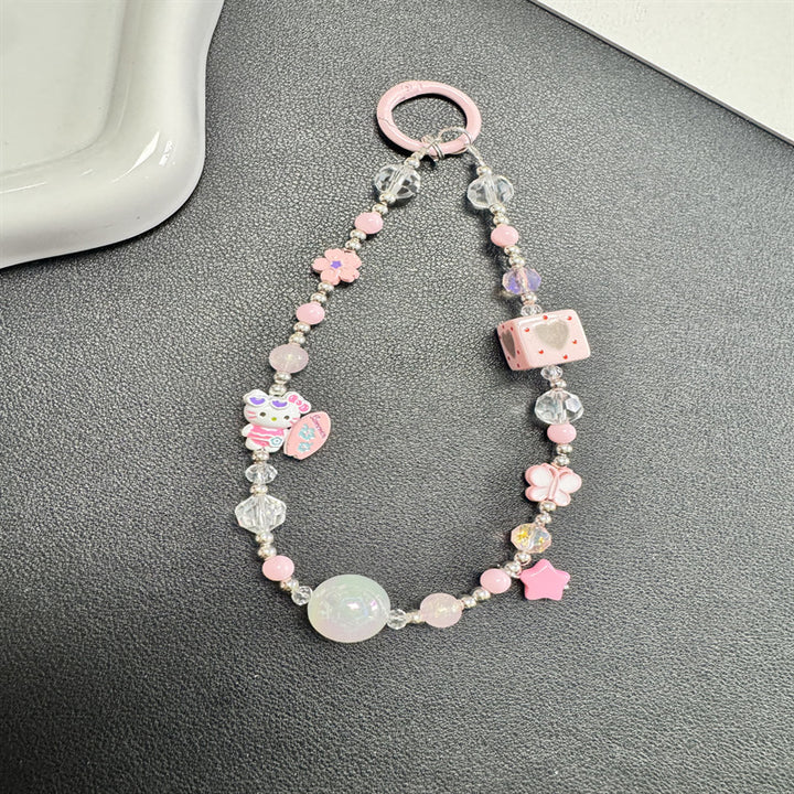Dekorativer Charm Perlen Handy-Kette Karnz