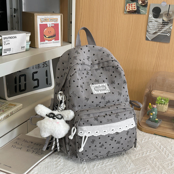 Blumenmuster Schulrucksack