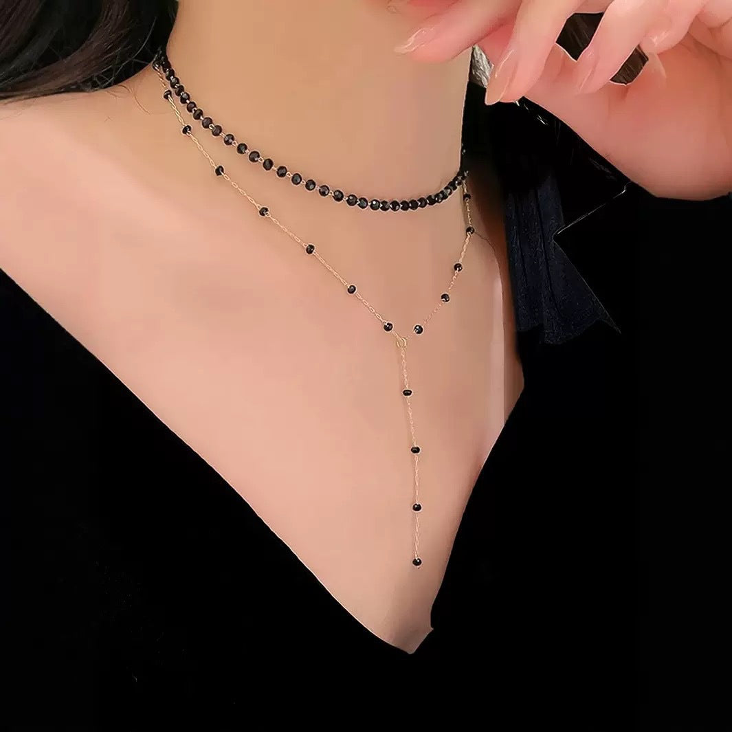 Chic Gestuftes Choker- und Anhängerhalsband Karnz