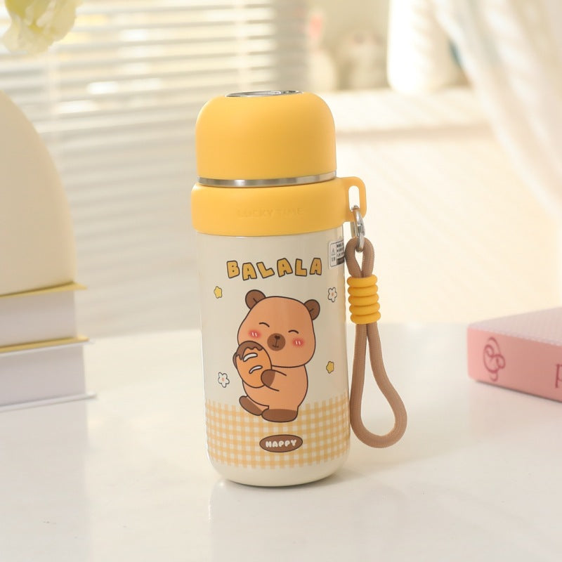 Damen Isolierte Thermosflasche mit lustigem Bärendesign Karnz