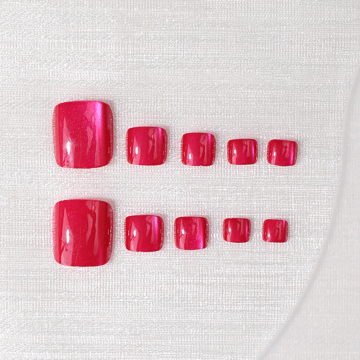 Elegante Glänzende Press-On Nagelset Karnz