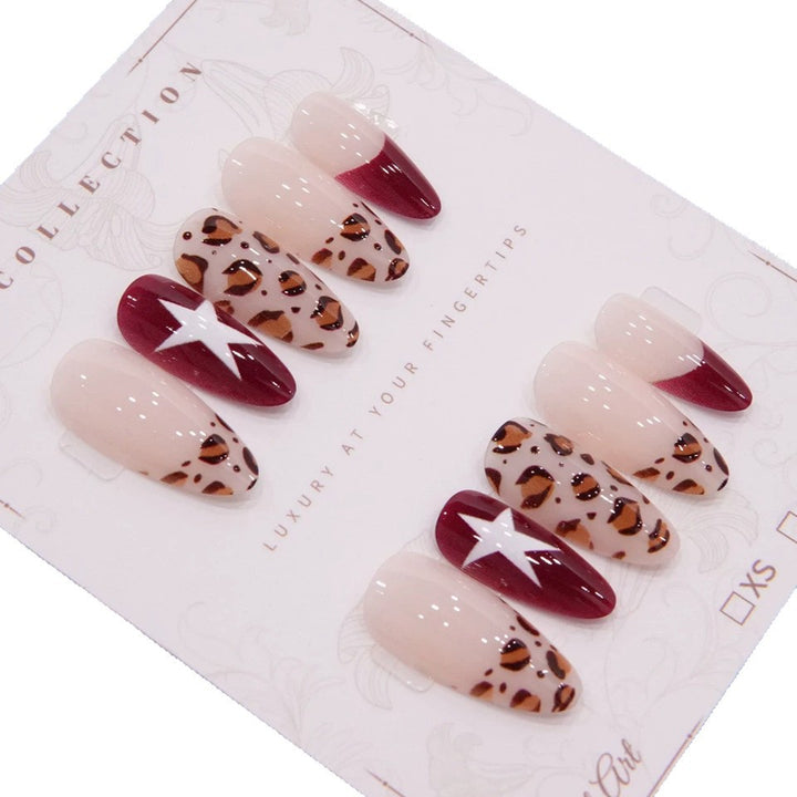 Luxuriöses Leopardenmuster Press-On Nagelset
