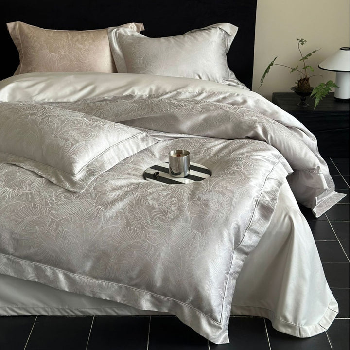 luxuriöse Jacquard-Satin Bettwäsche-Garnitur Karnz