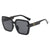 Damen geometrische Sonnenbrille mit robustem Rahmen Karnz