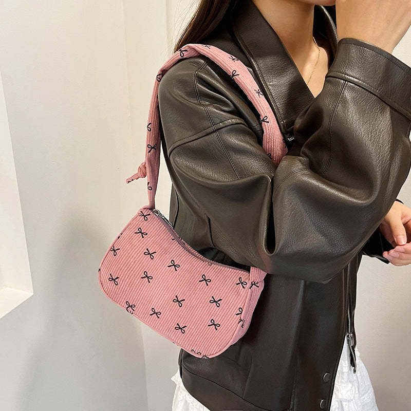 Stylische Mini-Korduroy-Crossbody-Tasche