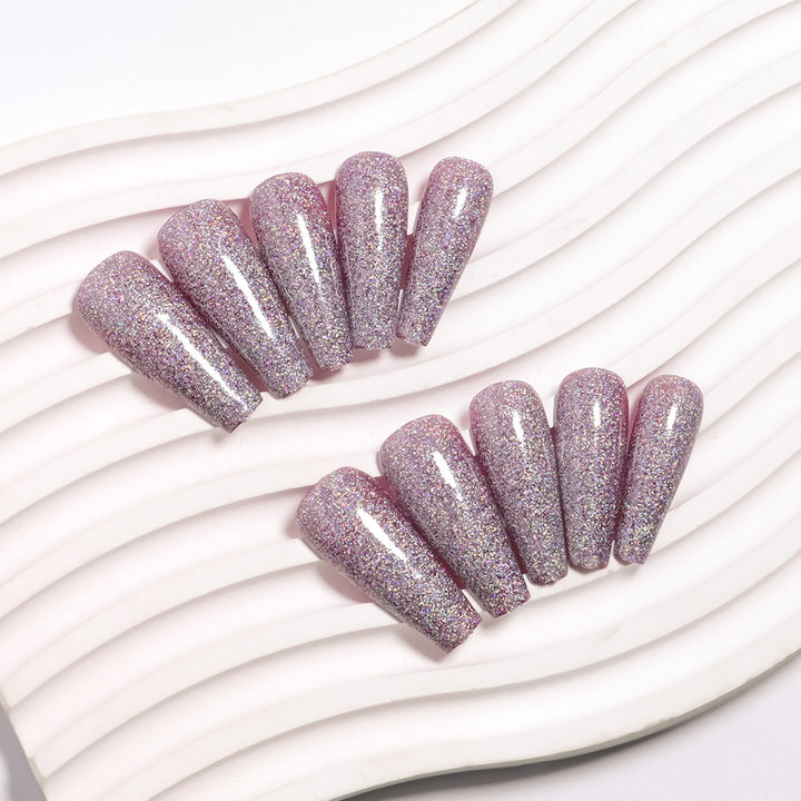 Glamouröse Glitzernd Press-On Nagelspitzen Karnz