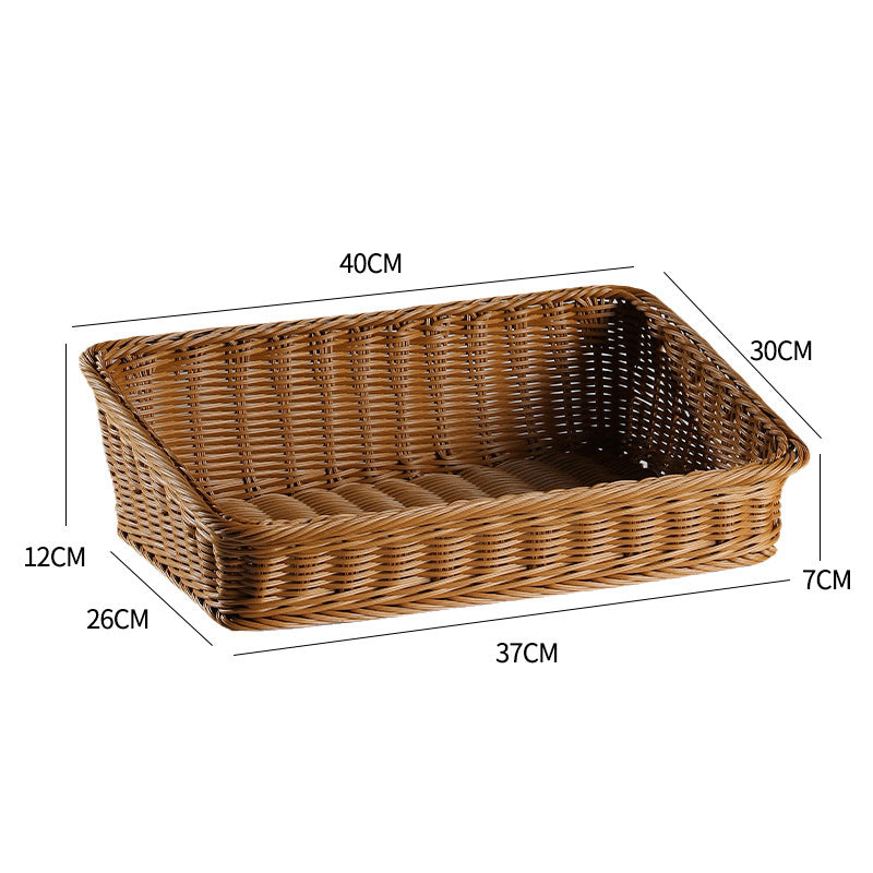 Unisex Tragbare Aufbewahrungskiste aus geflochtenem Rattan Karnz
