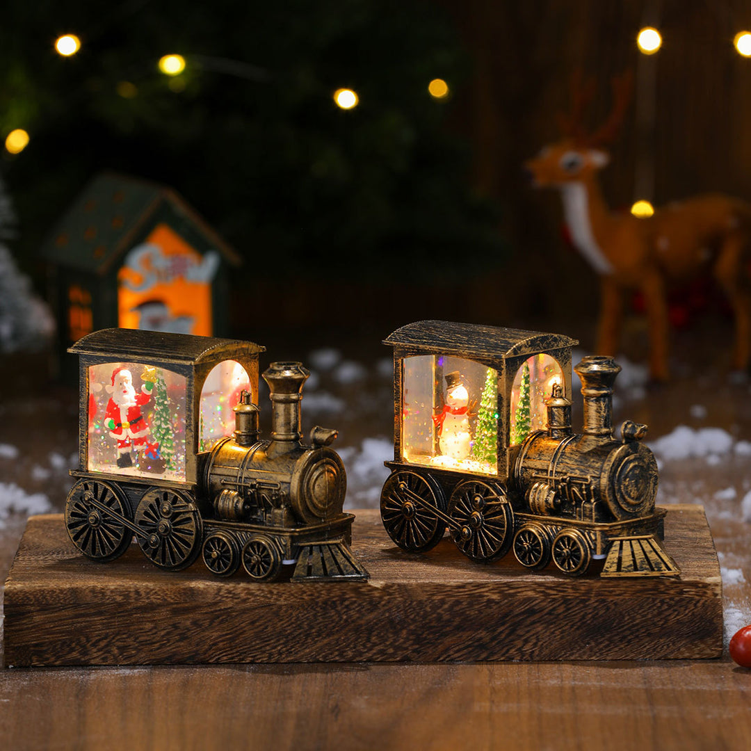 Weihnachtsthema LED Leuchtende Zug Dekoration Schüssel