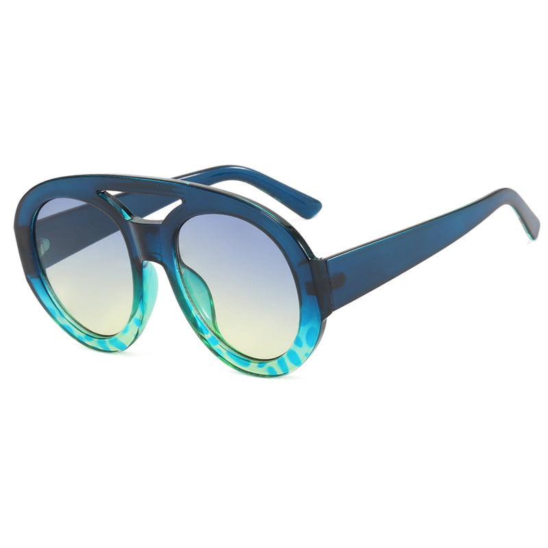 Damen oversized Sonnenbrille mit mehrfarbigem Rahmen und modischem Design Karnz