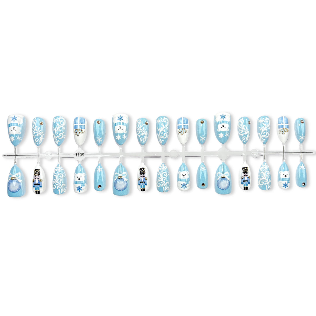 Winter-Themen Press-On Nagelset