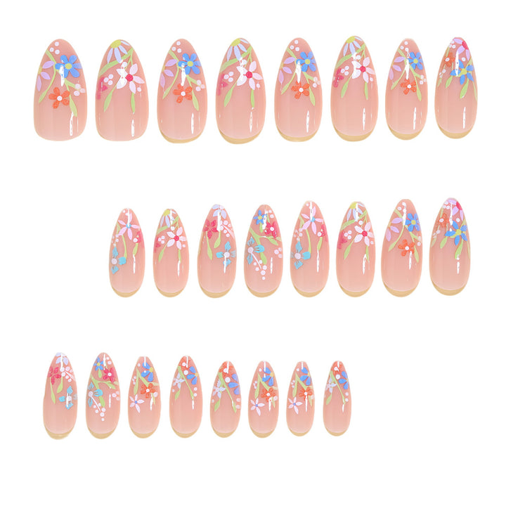 Künstlerisches Floral Nageldesign Kit Karnz