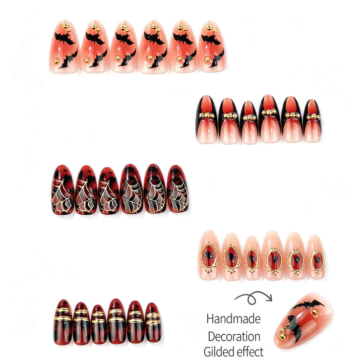 Halloween-Themen Manuelle Press-On Nagelkunst Set