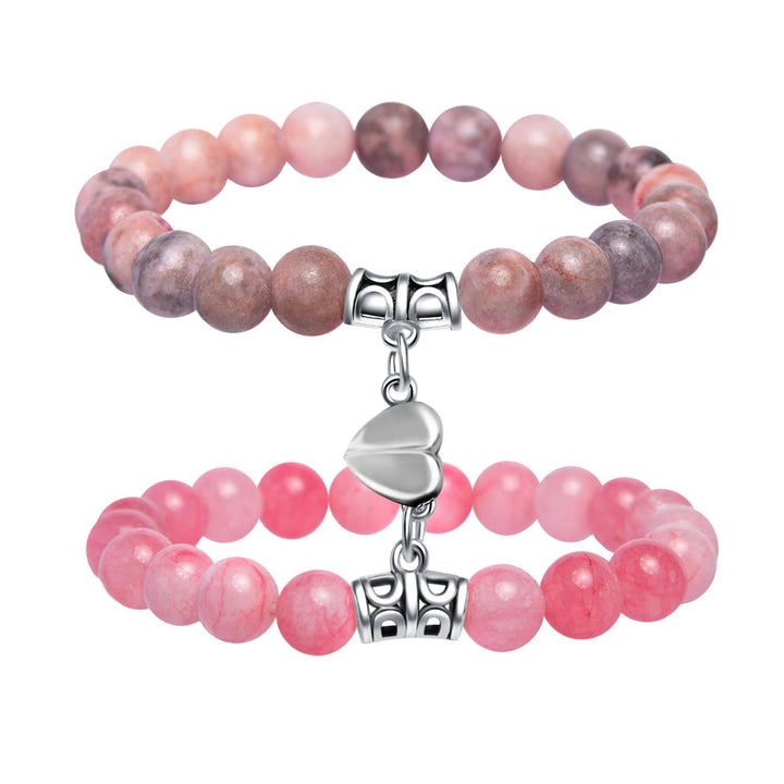 Dual Stone Herz Charm Armband Karnz