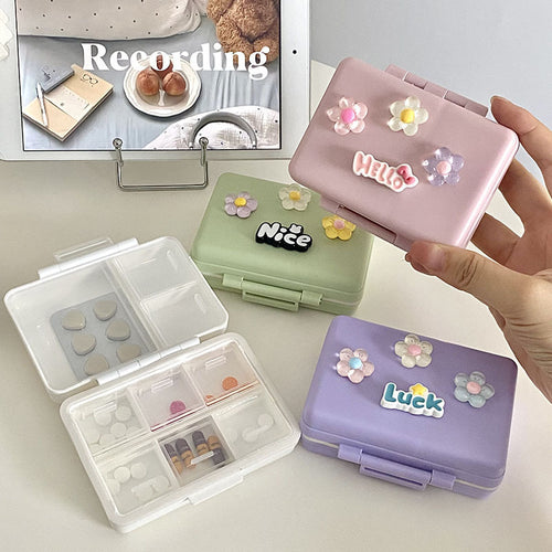 Praktische Aufbewahrungsbox mit Bunten Blumenapplikationen Karnz