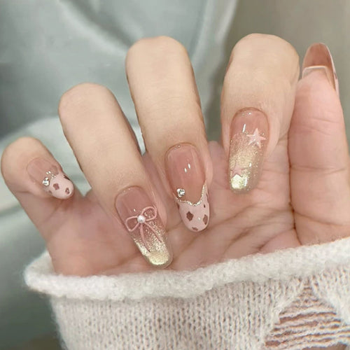 Künstlerisches dekoratives Press-On-Nagelset