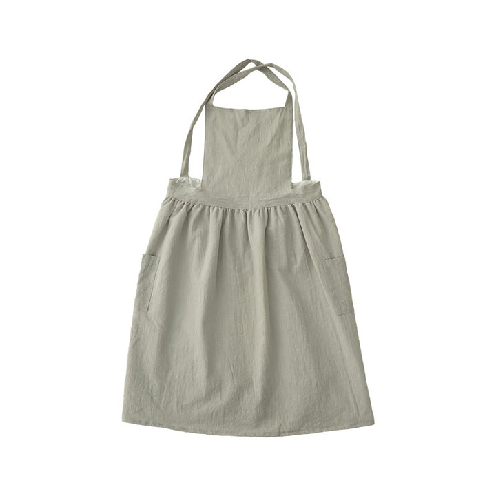 Leichtes Baumwoll-Latzkleid mit verstellbaren Trägern und seitlichen Taschen