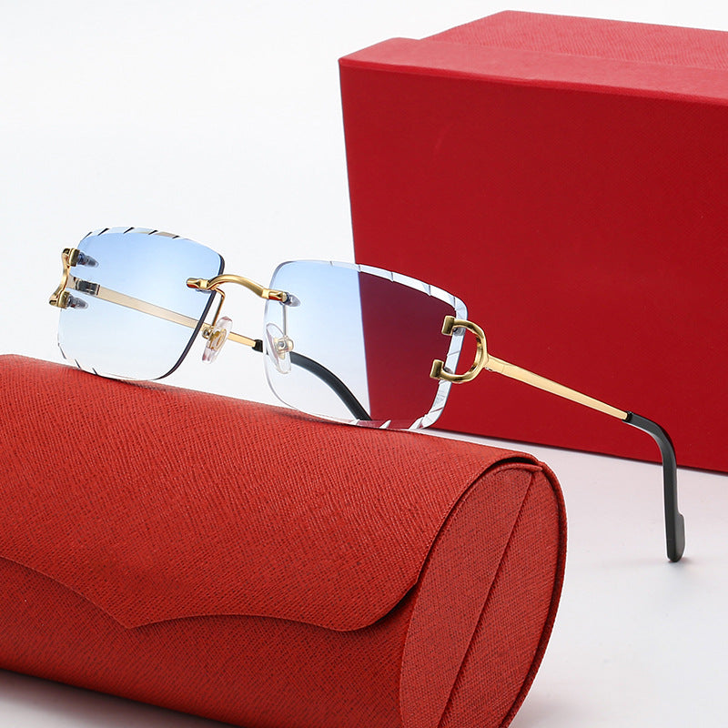 Damen elegante Halbrahmen Korrektionsbrille Karnz