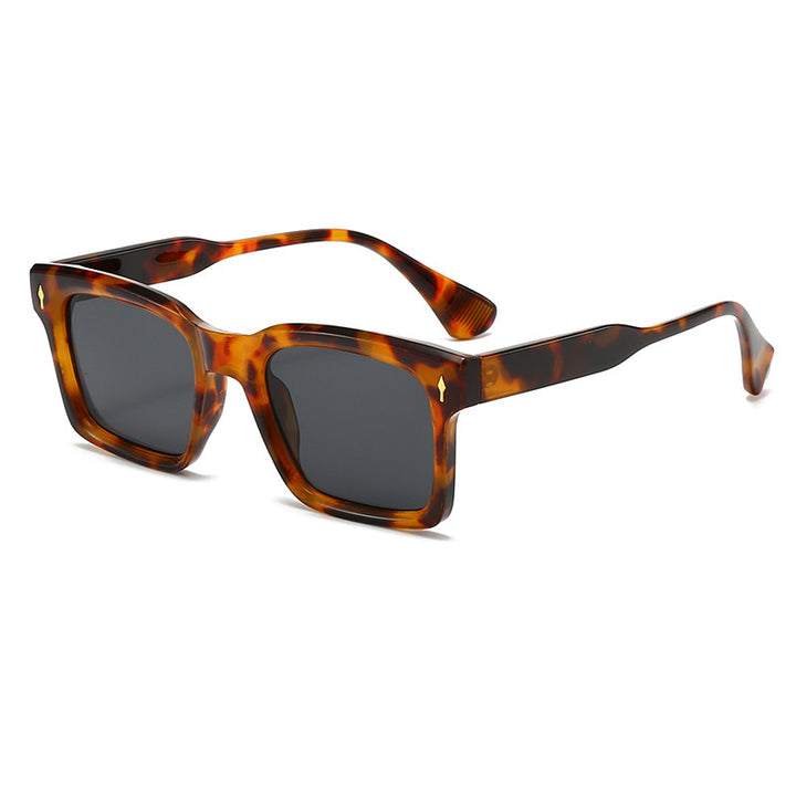 Damen Rechteckige Sonnenbrille im eleganten Schildpatt-Design Karnz