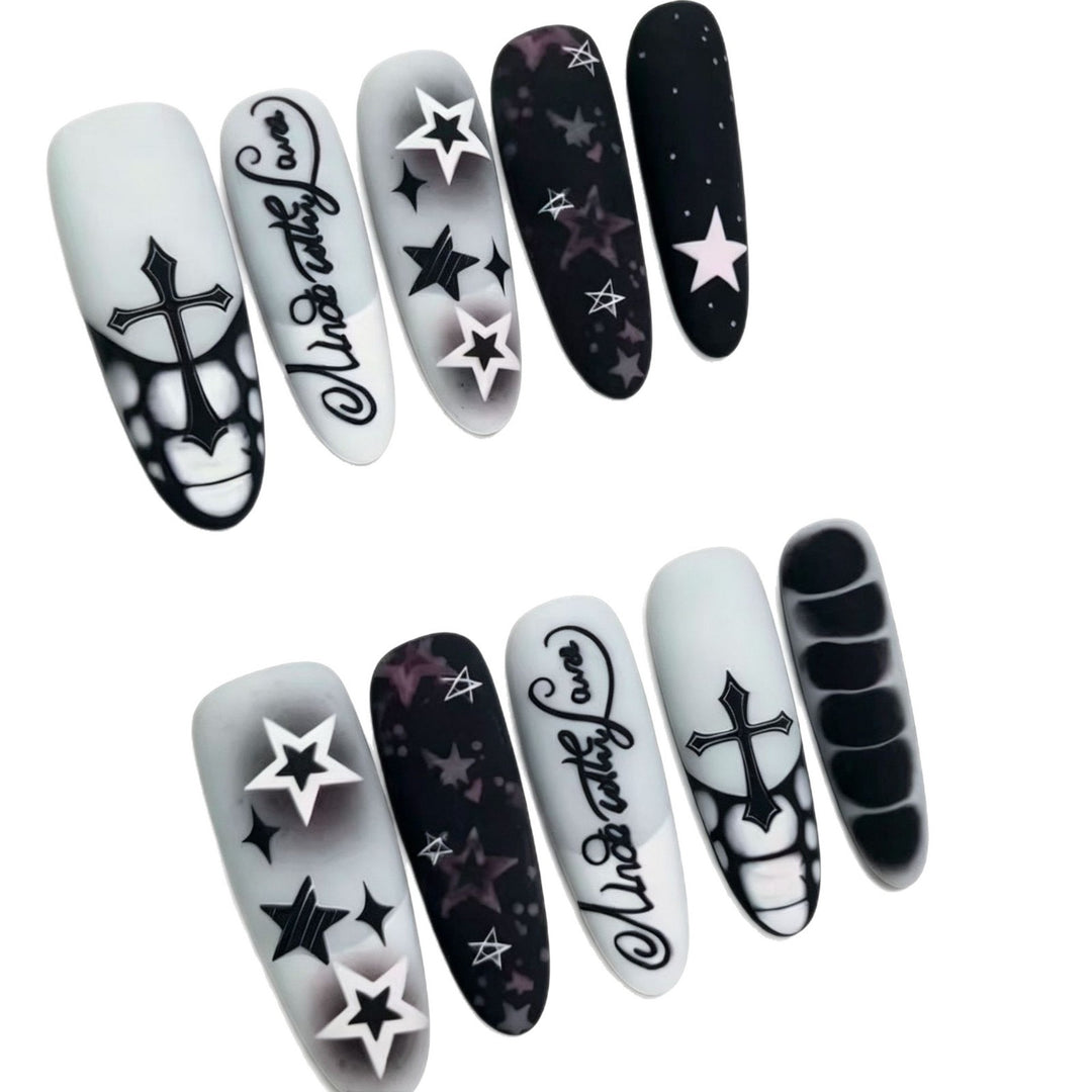 Trendiges Gothic Nagel Kunst Set Karnz