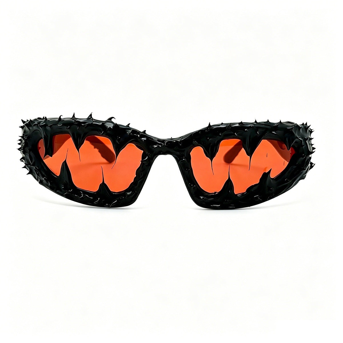 Damen kreative Fashion-Sonnenbrille mit einzigartigen Spikes und skull-Design Karnz